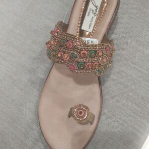 Women's Multi-Colored Embellished Kolhapuri Sandal